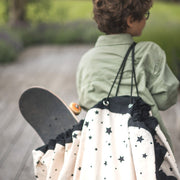 Noomad opbergzak en speelmat - Worldmap Black White - Opbergers Play&go - In den Olifant