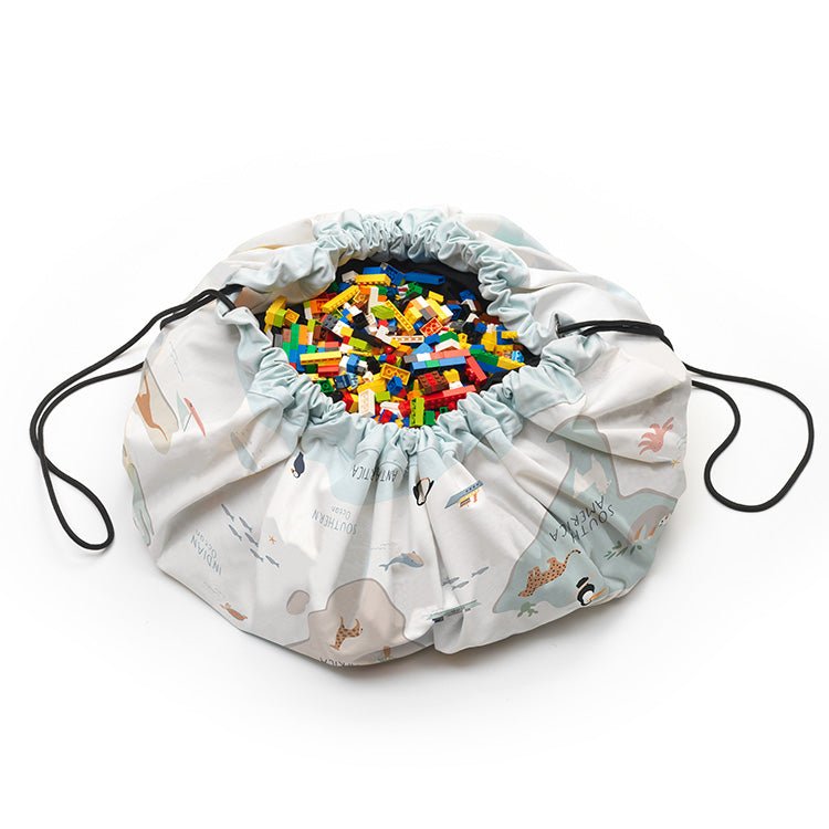 Noomad opbergzak en speelmat - Worldmap Colour - Opbergers Play&go - In den Olifant