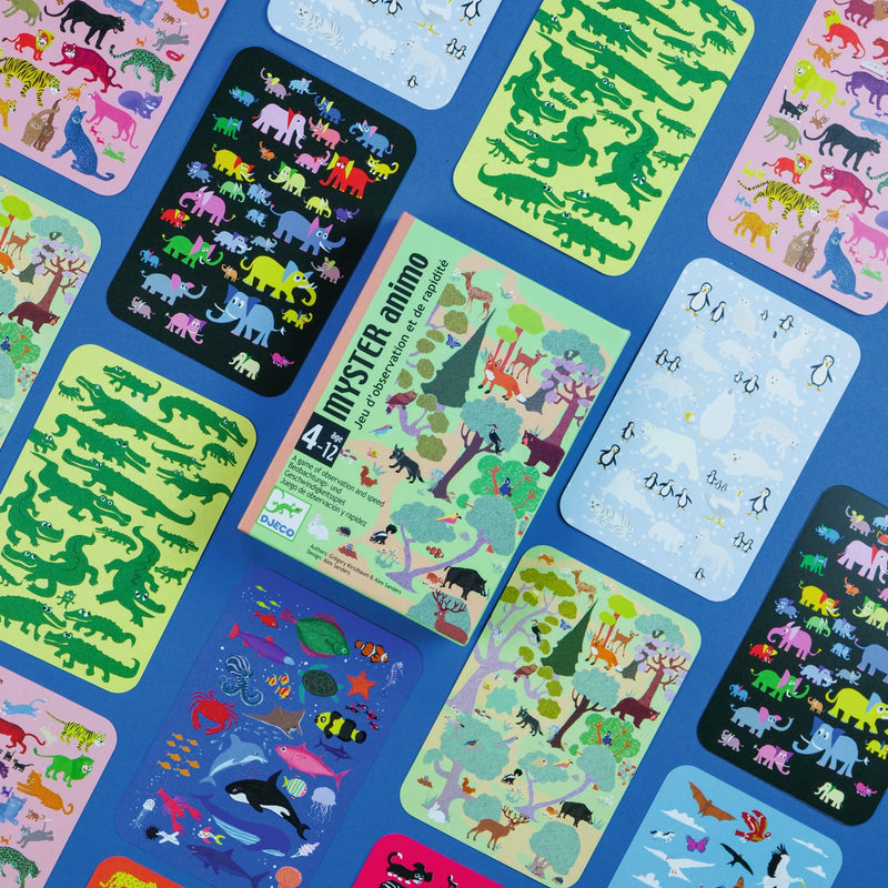 Observatiespel met kaarten - Myster animo - Kaartspellen Djeco - In den Olifant