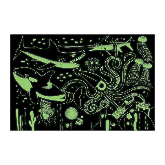 Mudpuppy - Glow In Dark Puzzle - Ocean Predators