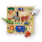 10 St. Houten Speelpuzzel - 123 Zoo