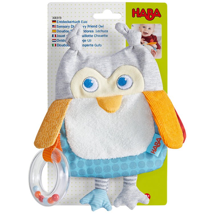 Ontdekkersdoekje Uil - Activiteitenspeelgoed Haba - In den Olifant