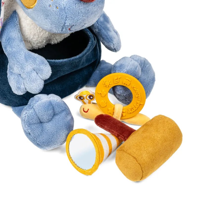 Ontdekkingsklusser Jules de hond - Activiteitenknuffel met 3 accessoires - Activiteitenspeelgoed Lilliputiens - In den Olifant
