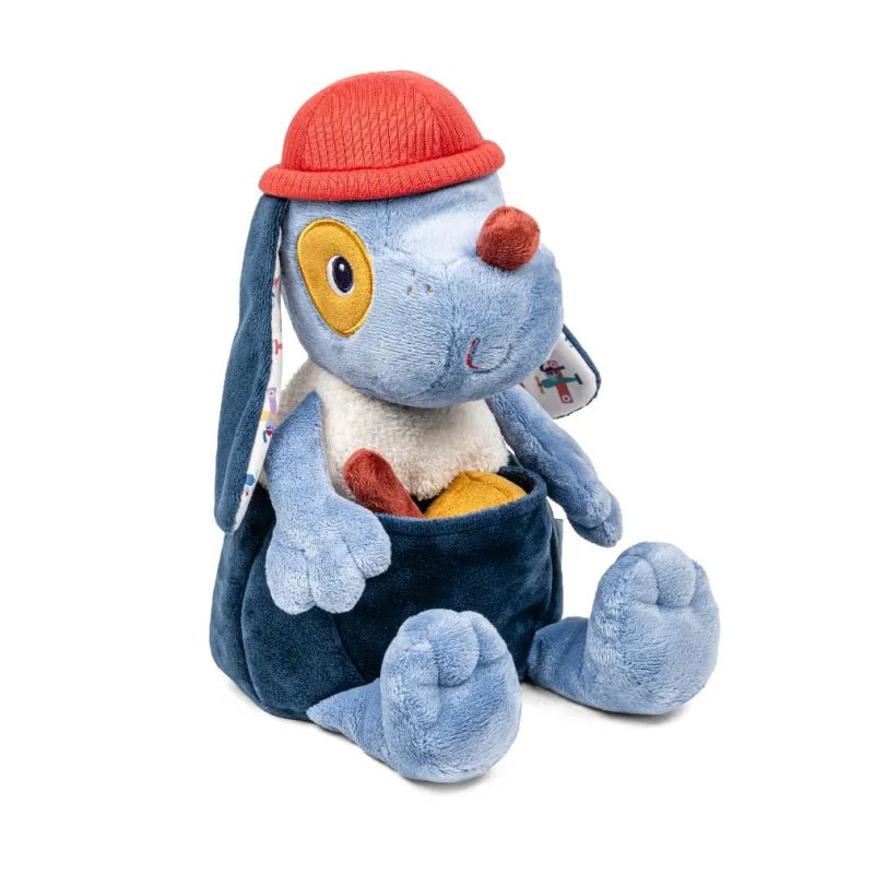 Ontdekkingsklusser Jules de hond - Activiteitenknuffel met 3 accessoires - Activiteitenspeelgoed Lilliputiens - In den Olifant