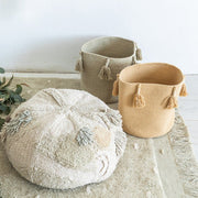 Opbergmand Met Tassels Woody Honey - 30 cm - Opbergers Lorena Canals - In den Olifant