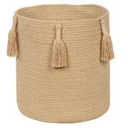 Opbergmand Met Tassels Woody Honey - 30 cm - Opbergers Lorena Canals - In den Olifant