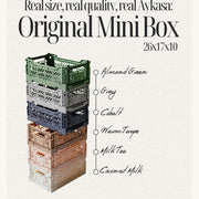 Opbergmandje Minibox Foldable Crate Almond Green - 26,5 x 17 x 10,5 cm - Opbergers Aykasa - In den Olifant