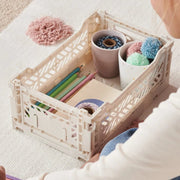 Opbergmandje Minibox Foldable Crate Coconut Milk - 26,5 x 17 x 10,5 cm - Opbergers Aykasa - In den Olifant