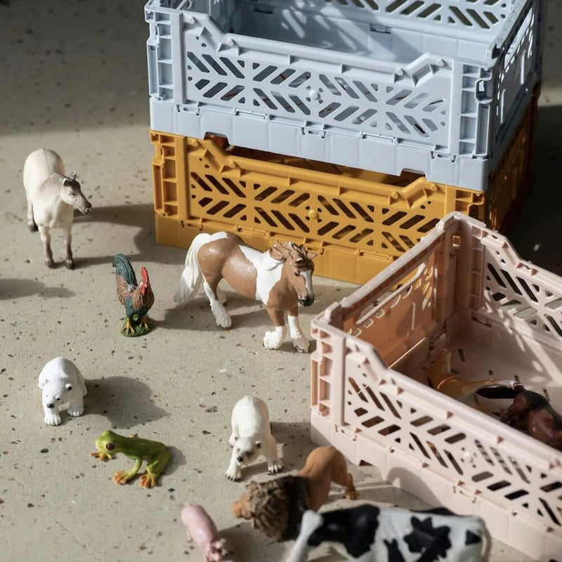Opbergmandje Minibox Foldable Crate Coconut Milk - 26,5 x 17 x 10,5 cm - Opbergers Aykasa - In den Olifant