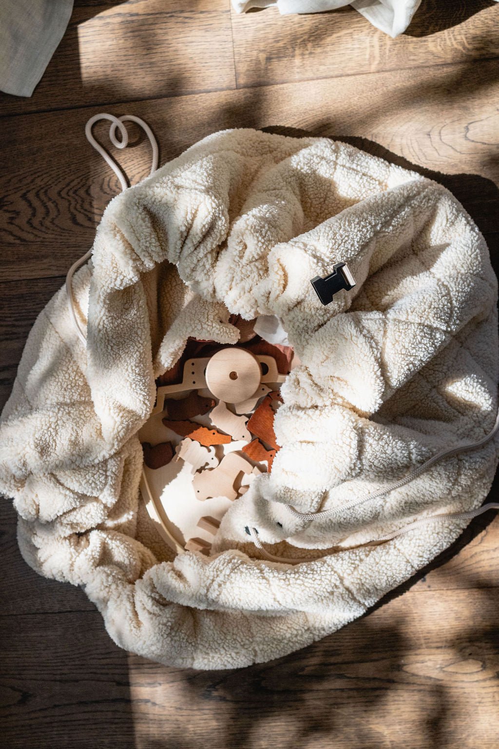 Opbergzak speelmat Noomad Soft Teddy Beige - Opbergers Play&go - In den Olifant