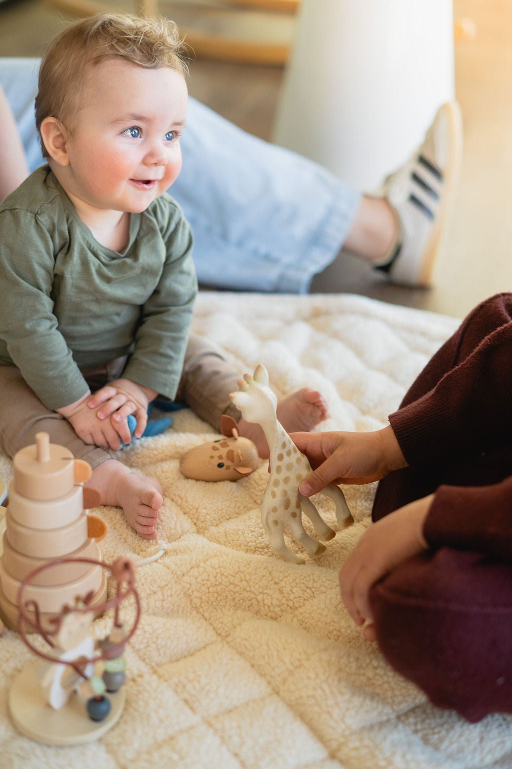 Opbergzak speelmat Noomad Soft Teddy Beige - Opbergers Play&go - In den Olifant