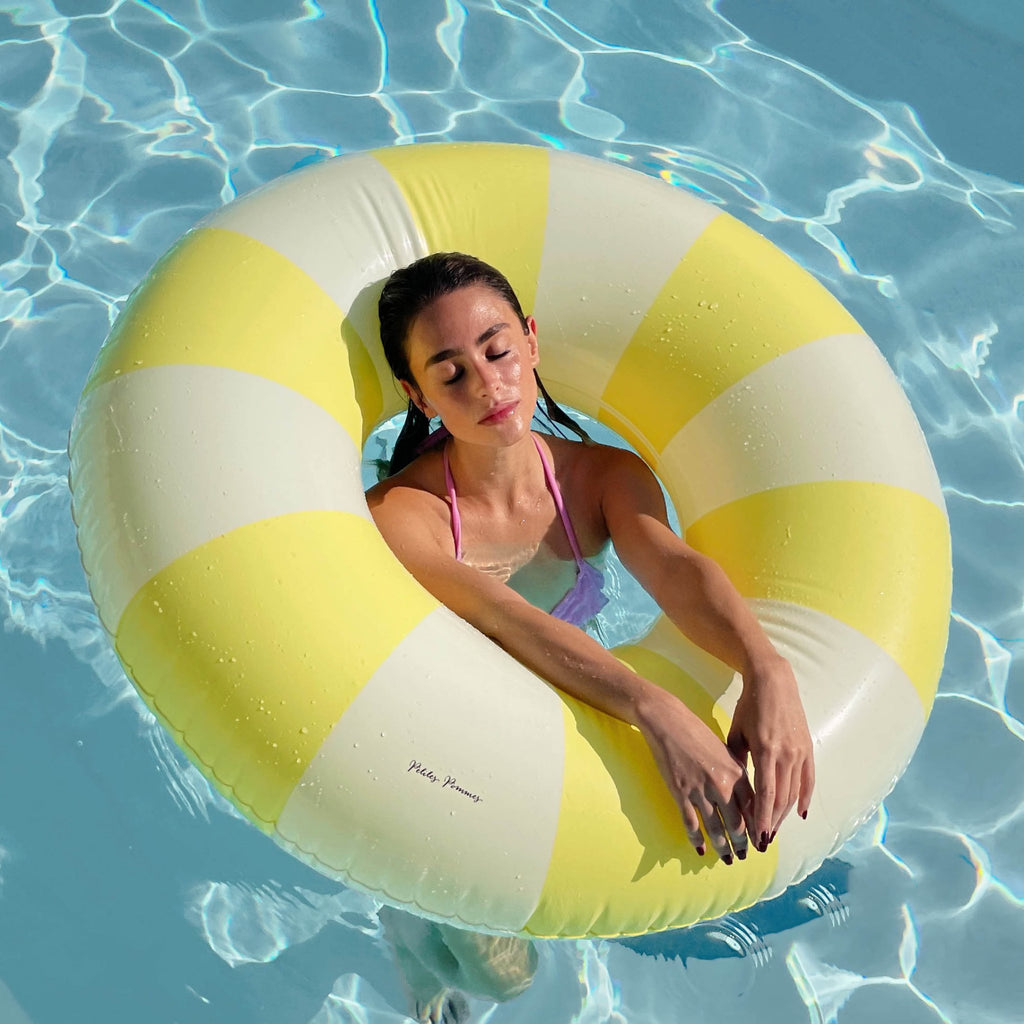 Opblaasbare zwemband Celine Pastel Yellow - 120 cm - Waterspeelgoed Petites Pommes - In den Olifant
