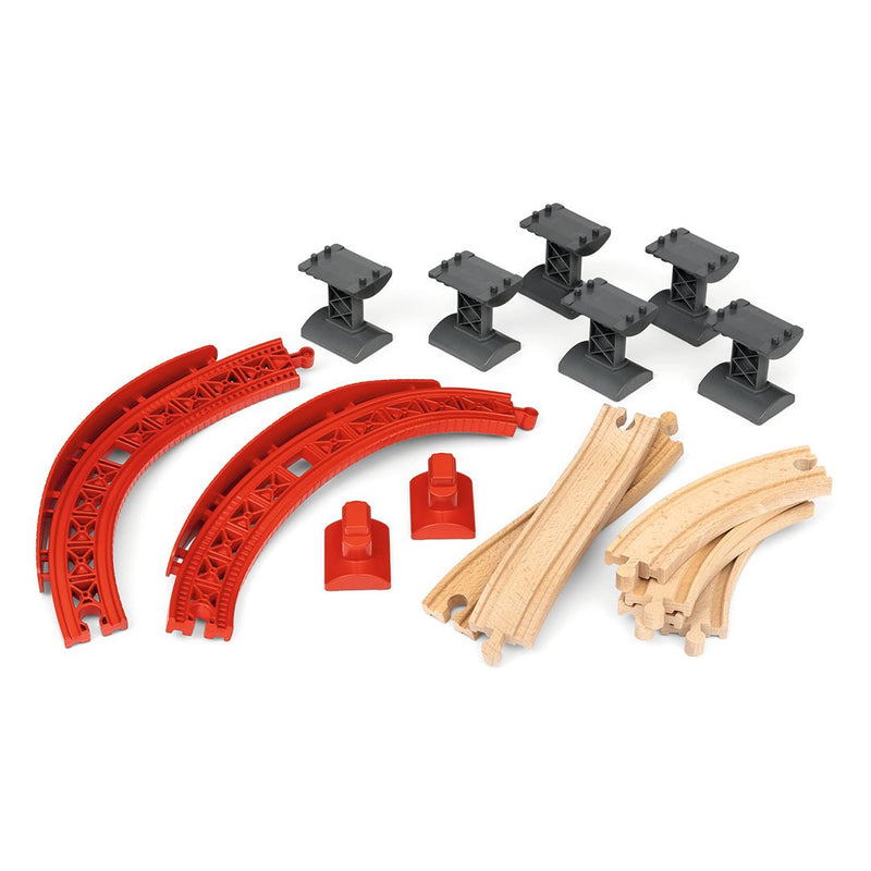 Oplopende Ronde Rails Pak - 16 onderdelen - Treinsporen en accessoires Brio - In den Olifant