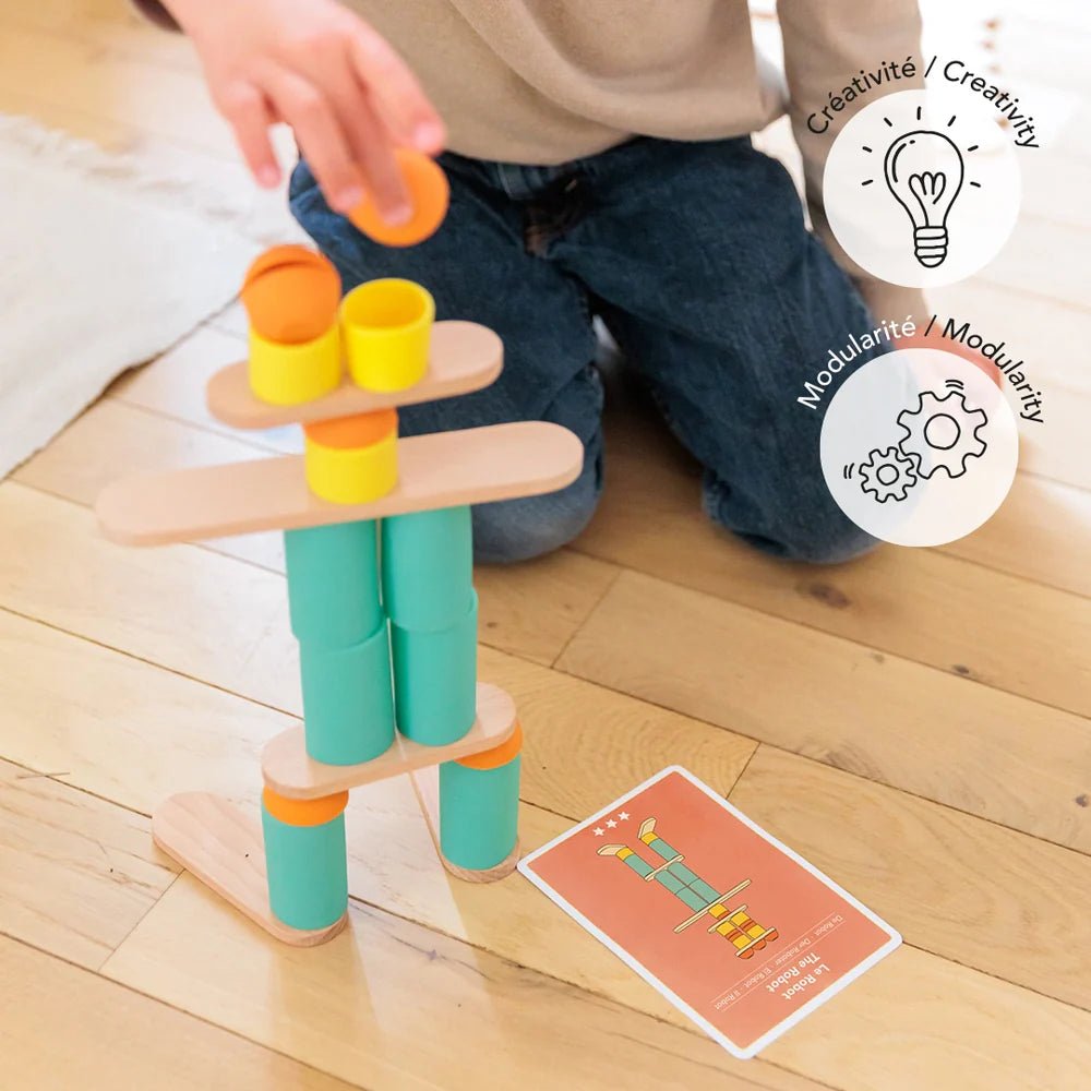 Oppi Stix Creative Cards - 24 voorbeeldkaarten - Open ended speelgoed Oppi - In den Olifant