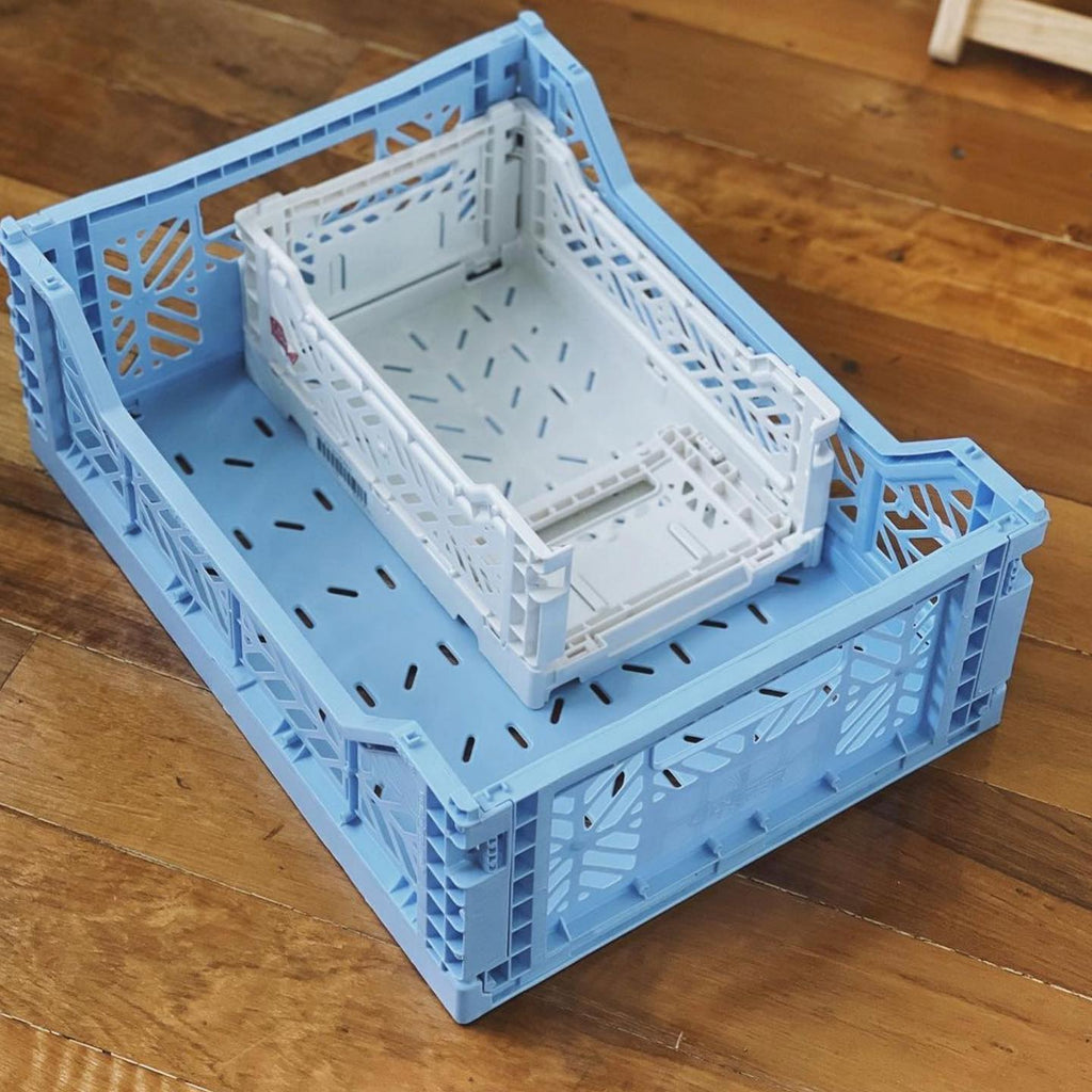 Opvouwbaar kratje Aykasa Midibox Foldable Crate Baby Blue - 40 x 30 x 15 cm - Opbergers Aykasa - In den Olifant