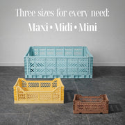 Opvouwbaar kratje Midibox Foldable Crate Banana - 40 x 30 x 15 cm - Opbergers Aykasa - In den Olifant