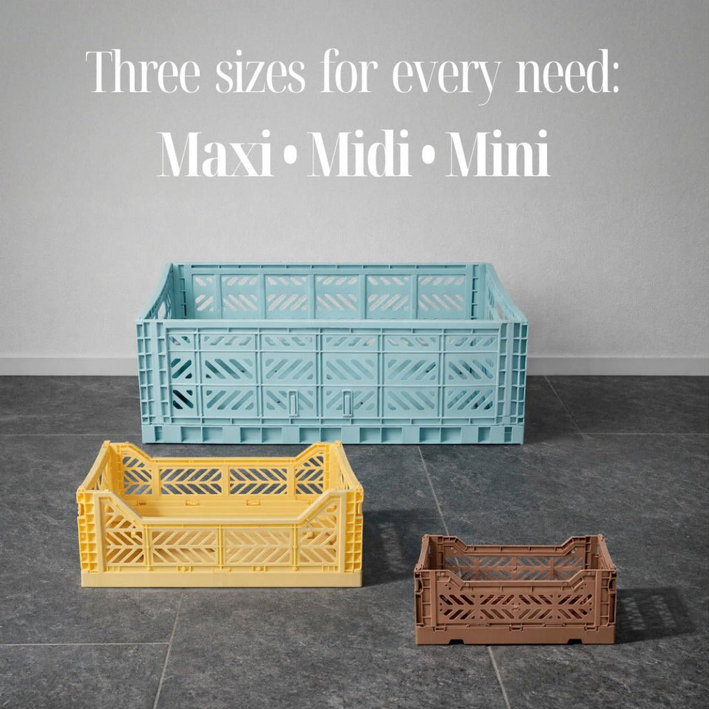 Opvouwbaar kratje Midibox Foldable Crate Banana - 40 x 30 x 15 cm - Opbergers Aykasa - In den Olifant