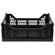 Opvouwbaar kratje Midibox Foldable Crate Black - 40 x 30 x 15 cm - Opbergers Aykasa - In den Olifant