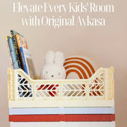 Opvouwbaar kratje Midibox Foldable Crate Coconut Milk - 40 x 30 x 15 cm - Opbergers Aykasa - In den Olifant