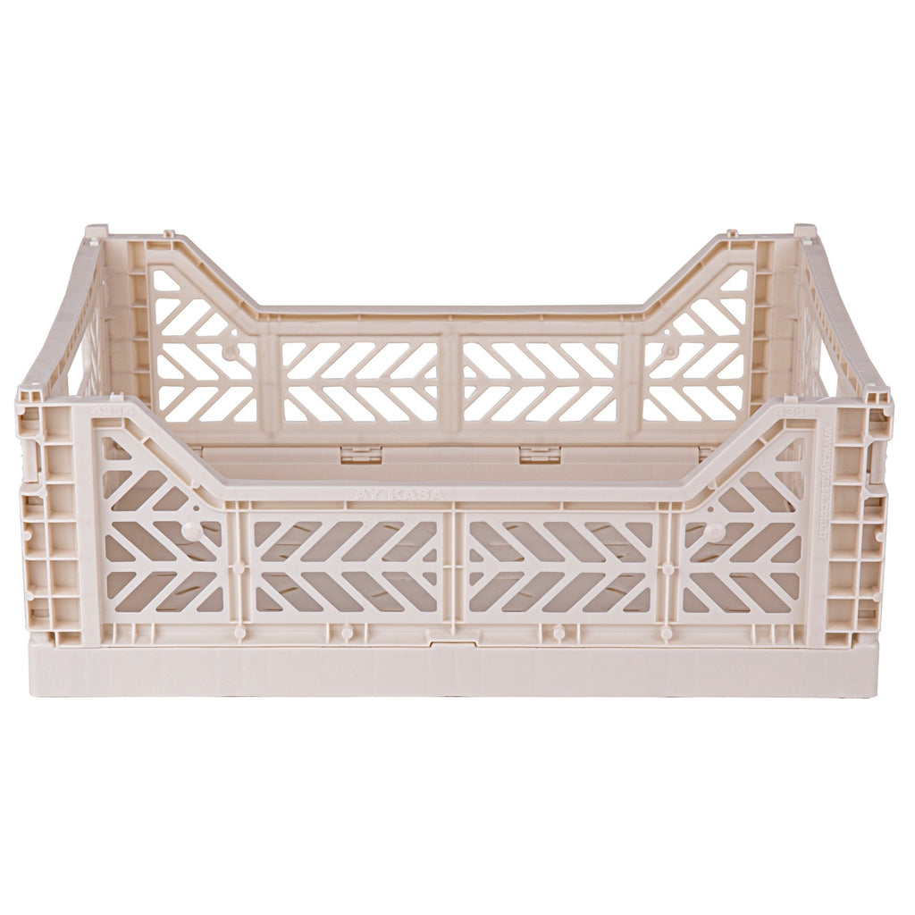 Opvouwbaar kratje Midibox Foldable Crate Coconut Milk - 40 x 30 x 15 cm - Opbergers Aykasa - In den Olifant