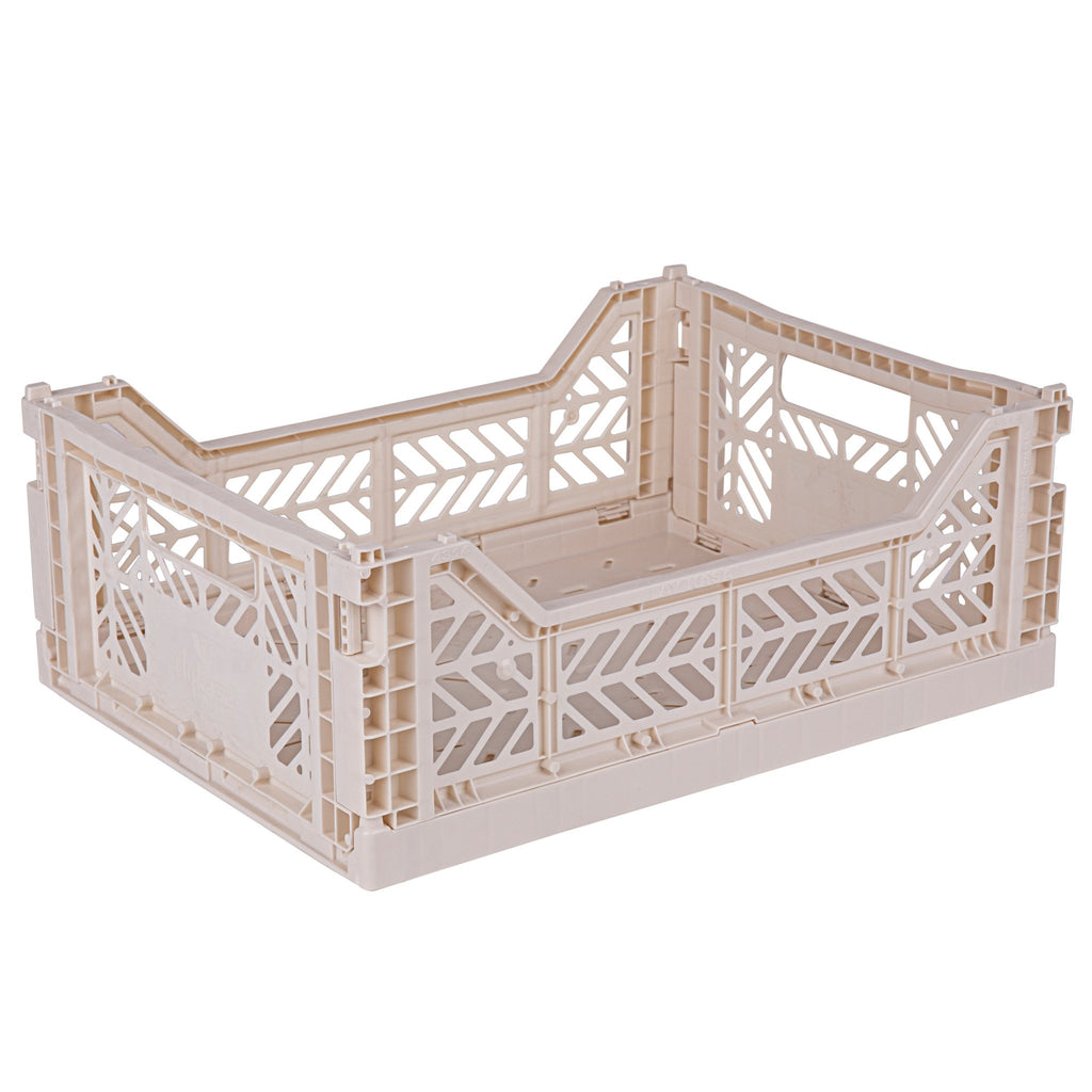 Opvouwbaar kratje Midibox Foldable Crate Coconut Milk - 40 x 30 x 15 cm - Opbergers Aykasa - In den Olifant