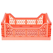 Opvouwbaar kratje Midibox Foldable Crate Salmon Pink - 40 x 30 x 15 cm - Opbergers Aykasa - In den Olifant