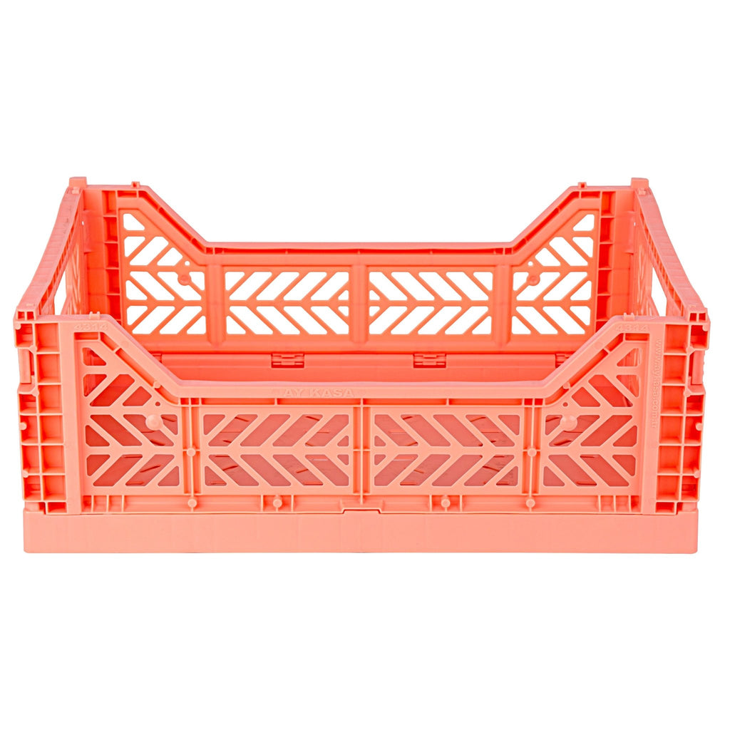 Opvouwbaar kratje Midibox Foldable Crate Salmon Pink - 40 x 30 x 15 cm - Opbergers Aykasa - In den Olifant
