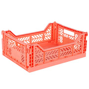 Opvouwbaar kratje Midibox Foldable Crate Salmon Pink - 40 x 30 x 15 cm - Opbergers Aykasa - In den Olifant