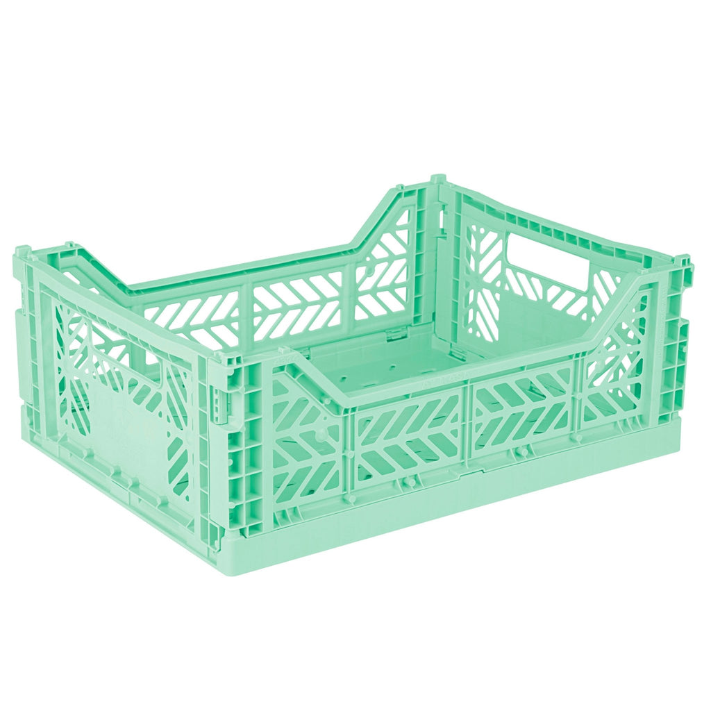 Opvouwbaar kratje Midibox Foldable Crate Warm Mint - 40 x 30 x 15 cm - Opbergers Aykasa - In den Olifant