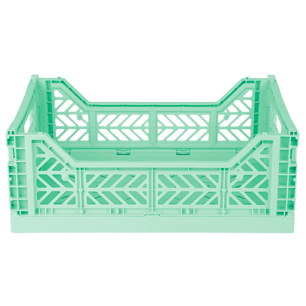 Opvouwbaar kratje Midibox Foldable Crate Warm Mint - 40 x 30 x 15 cm - Opbergers Aykasa - In den Olifant