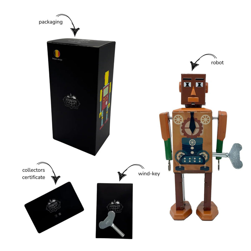 Opwindbare blikken robot Businessbot - Verzamelfiguren Mr & Mrs Tin - In den Olifant