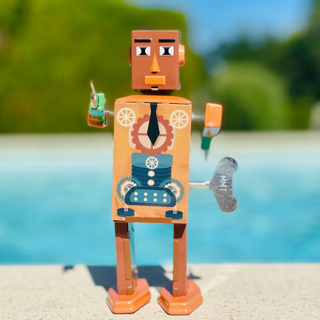 Opwindbare blikken robot Businessbot - Verzamelfiguren Mr & Mrs Tin - In den Olifant