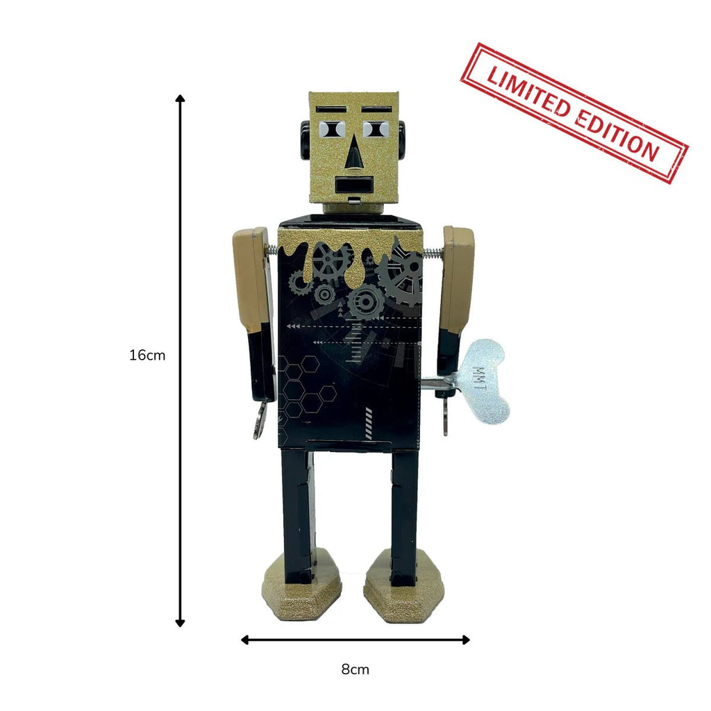 Opwindbare blikken robot Goldheadbot - Verzamelfiguren Mr & Mrs Tin - In den Olifant