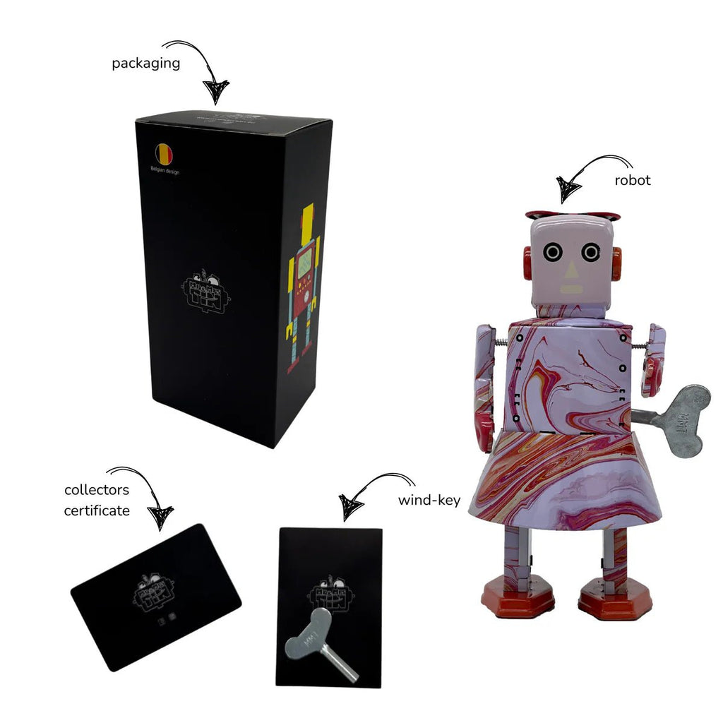 Opwindbare blikken robot Ripple Bot - Verzamelfiguren Mr & Mrs Tin - In den Olifant