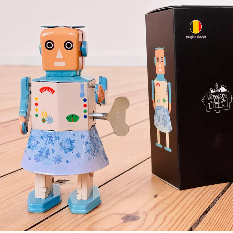 Opwindbare blikken robot Snow Bot - Verzamelfiguren Mr & Mrs Tin - In den Olifant