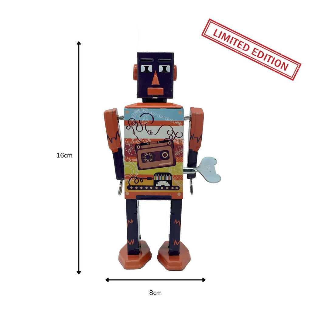 Opwindbare blikken robot Tapebot - Verzamelfiguren Mr & Mrs Tin - In den Olifant