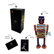 Opwindbare blikken robot Tapebot - Verzamelfiguren Mr & Mrs Tin - In den Olifant