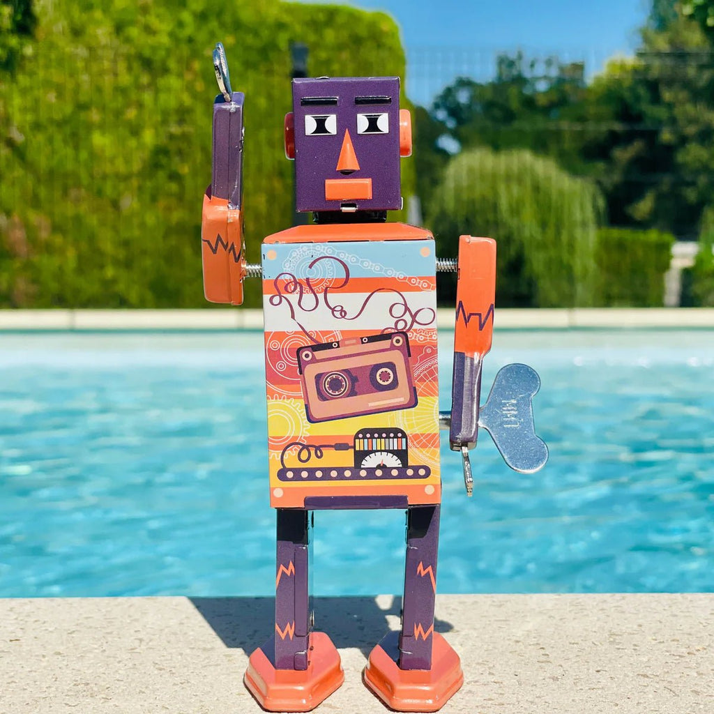 Opwindbare blikken robot Tapebot - Verzamelfiguren Mr & Mrs Tin - In den Olifant
