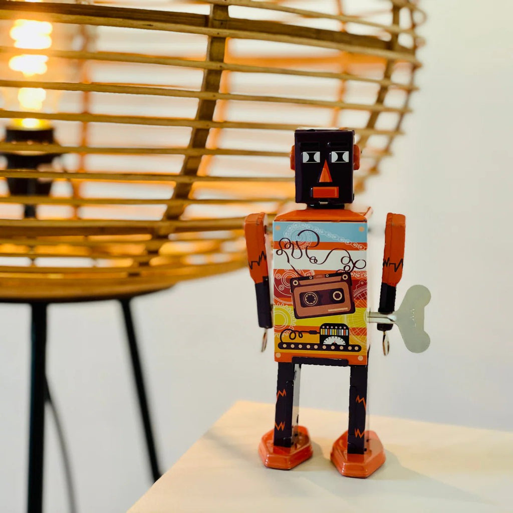 Opwindbare blikken robot Tapebot - Verzamelfiguren Mr & Mrs Tin - In den Olifant