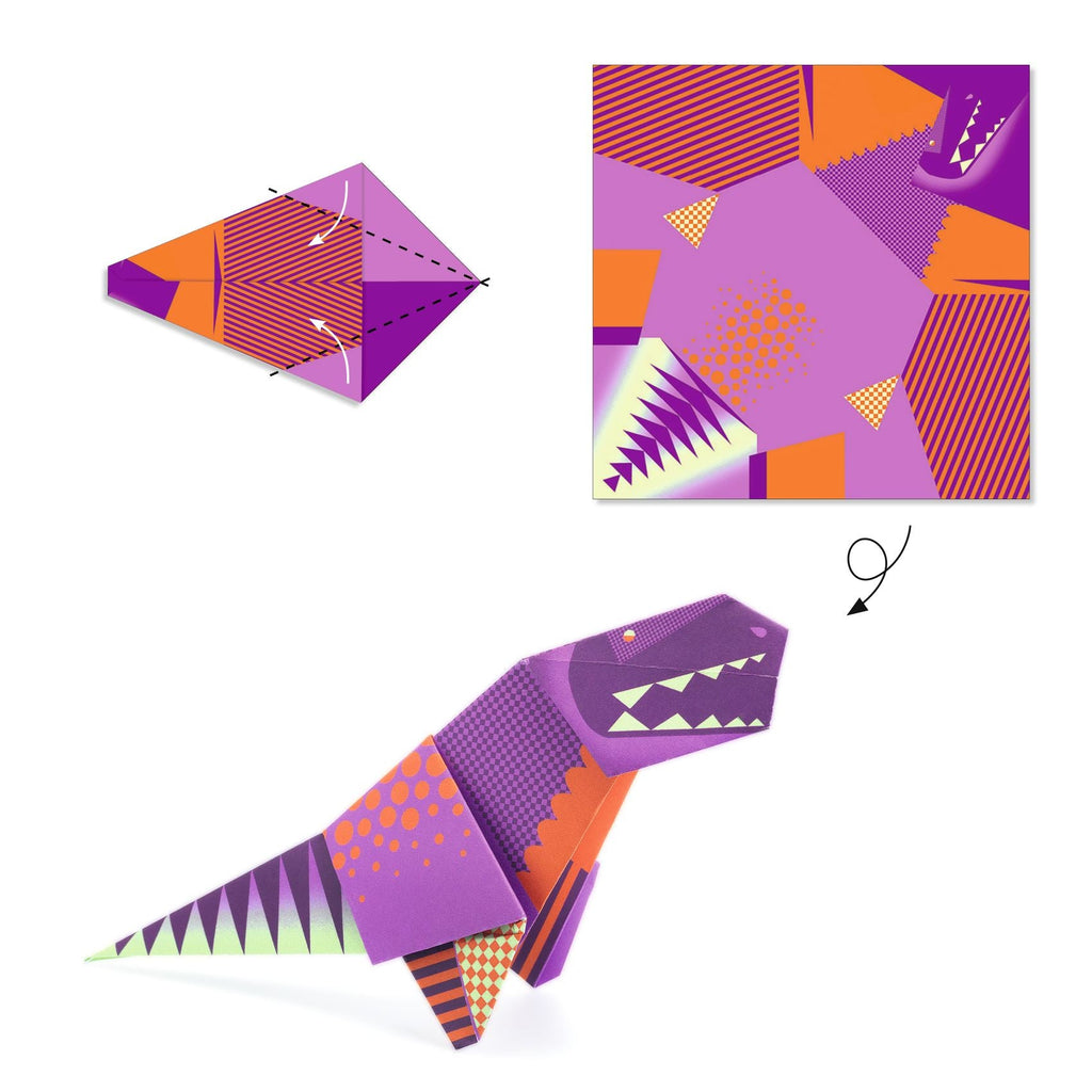 Origami set - Dinosaurussen - Knutselsets Djeco - In den Olifant