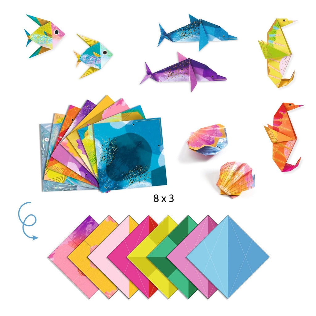 Origami set - Zeedieren - Knutselsets Djeco - In den Olifant