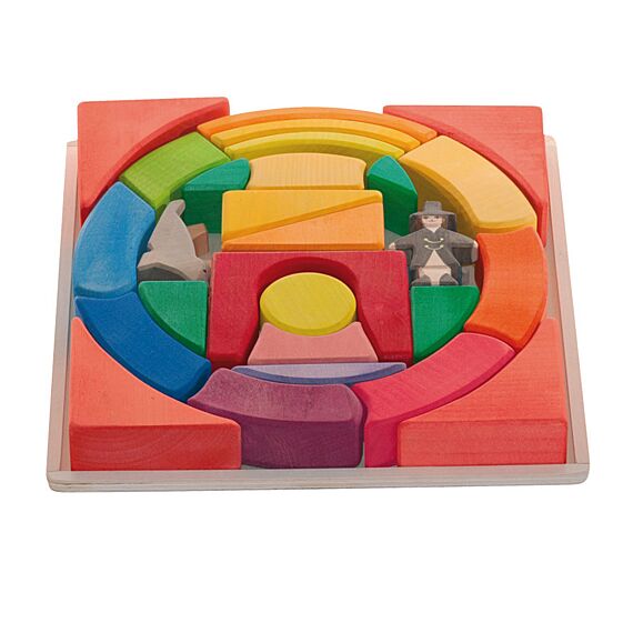 Blokkenset Regenboog Circus Set