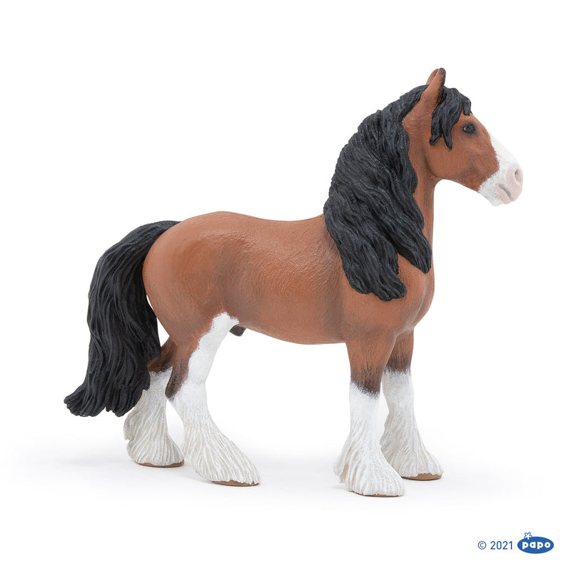 Paard Clydesdale - Speeldieren Papo - In den Olifant