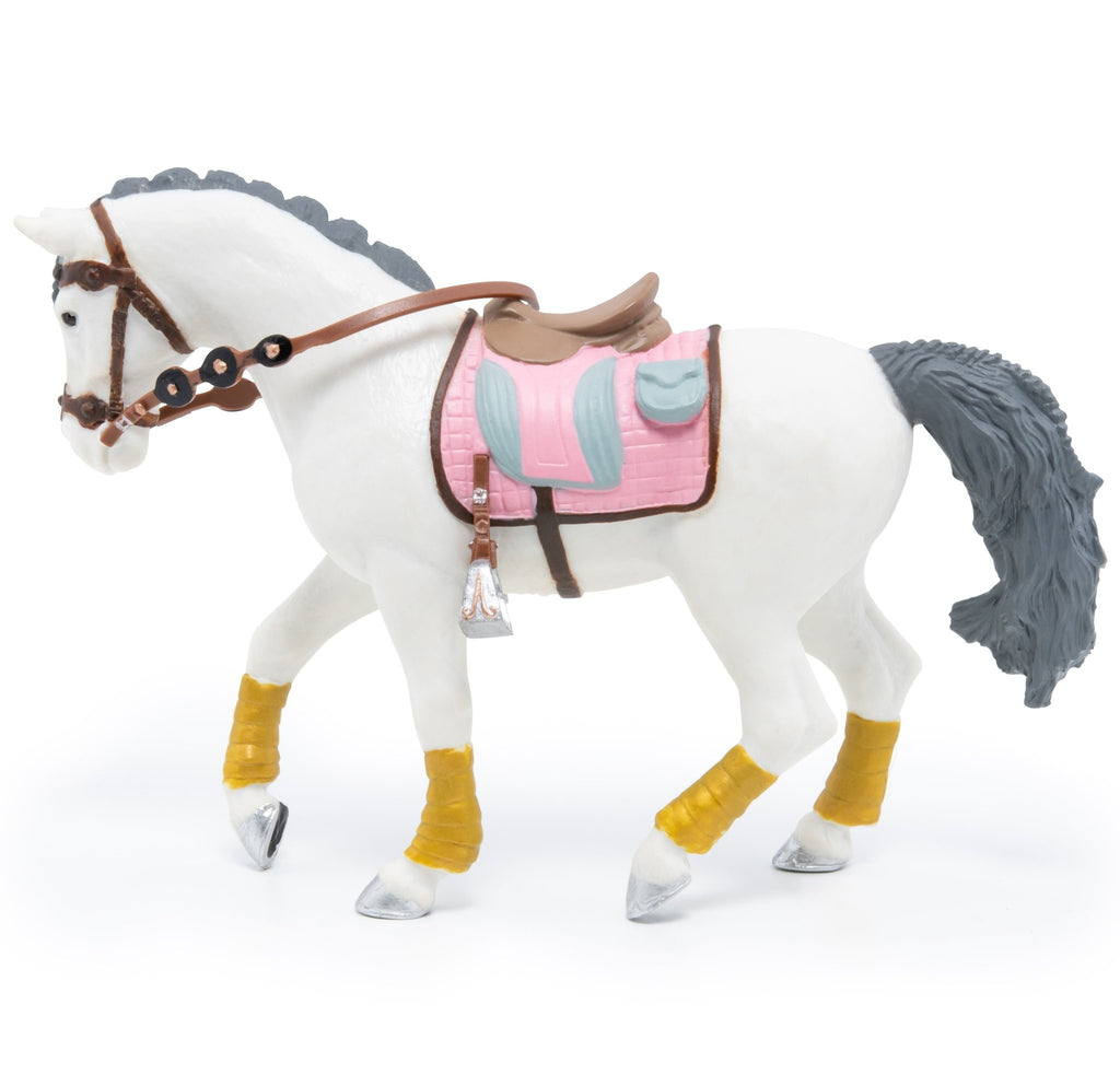 Paard met gevlochten manen - Speeldieren Papo - In den Olifant