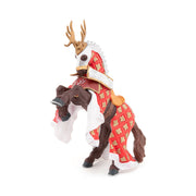 Paard van de wapenmeester met hertenhelm - Speeldieren Papo - In den Olifant