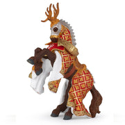 Paard van de wapenmeester met hertenhelm - Speeldieren Papo - In den Olifant