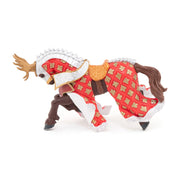 Paard van de wapenmeester met hertenhelm - Speeldieren Papo - In den Olifant