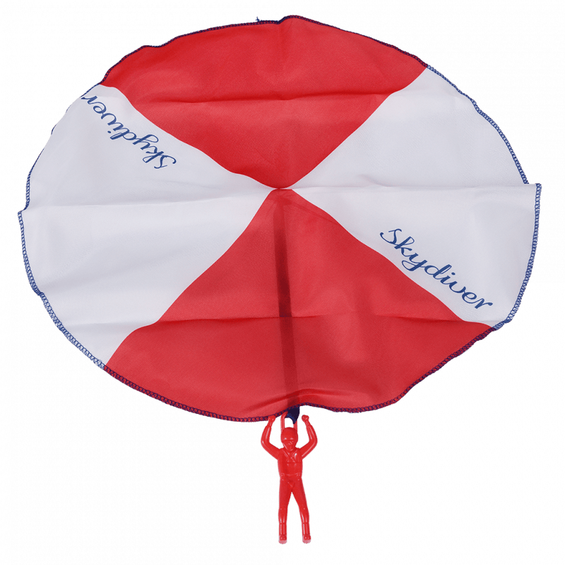 Parachutist in doosje - Traditional Skydiver Toy - Actief buitenspeelgoed REX London - In den Olifant