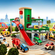 Parking Garage - met 3 voertuigen - Speelgoedgarages Brio - In den Olifant