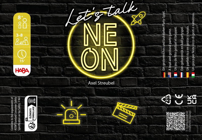 Party Game - Let's talk NEON Yellow - Behendigheidspellen Haba - In den Olifant